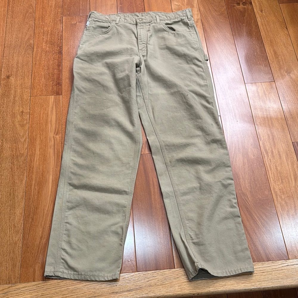 Carhartt 2 HRC Cargo Flame Resistant Tan Chinos with Straight Leg Design 36/36